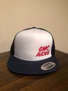 GMC AVE SPEEDSTER NAVY HAT WITH WHITE PANEL RED STITCHING